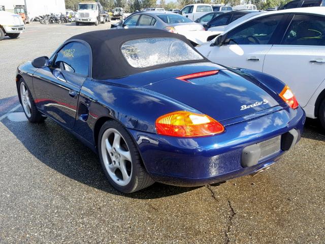 WP0CB29891U663623 - 2001 PORSCHE BOXSTER S BLUE photo 3