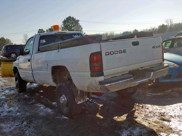 3B7KF26Z81M563658 - 2001 DODGE RAM 2500 WHITE photo 3