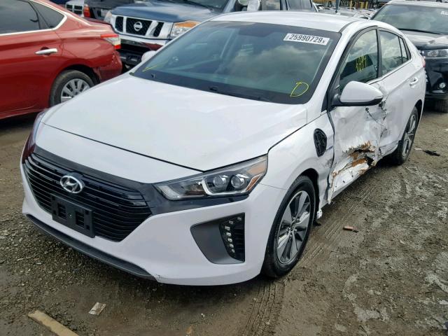 KMHC75LD1JU075462 - 2018 HYUNDAI IONIQ SEL WHITE photo 2