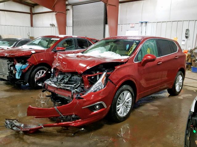 LRBFXCSA0HD046234 - 2017 BUICK ENVISION P RED photo 2