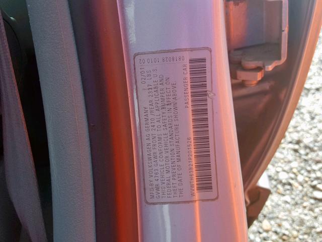 WVWTH63B21P201526 - 2001 VOLKSWAGEN PASSAT GLX 蓝色 照片 10