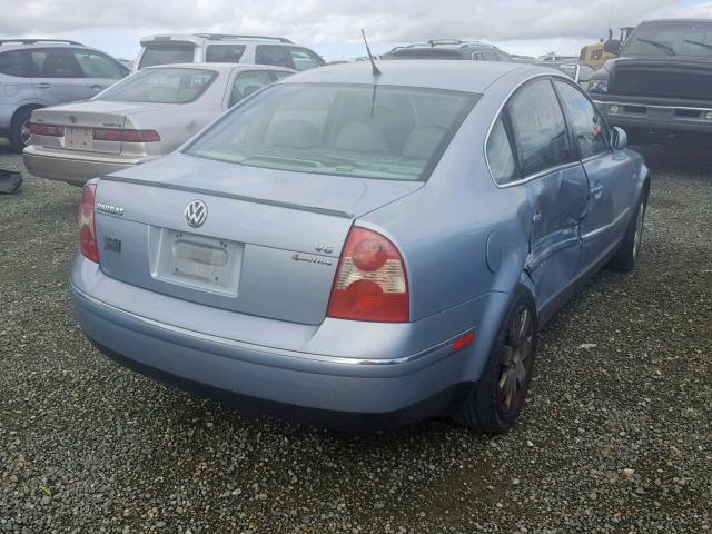 WVWTH63B21P201526 - 2001 VOLKSWAGEN PASSAT GLX 蓝色 照片 4