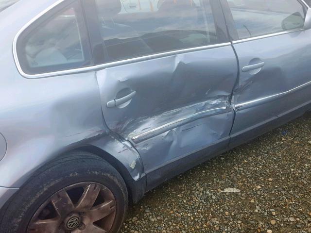 WVWTH63B21P201526 - 2001 VOLKSWAGEN PASSAT GLX 蓝色 照片 9