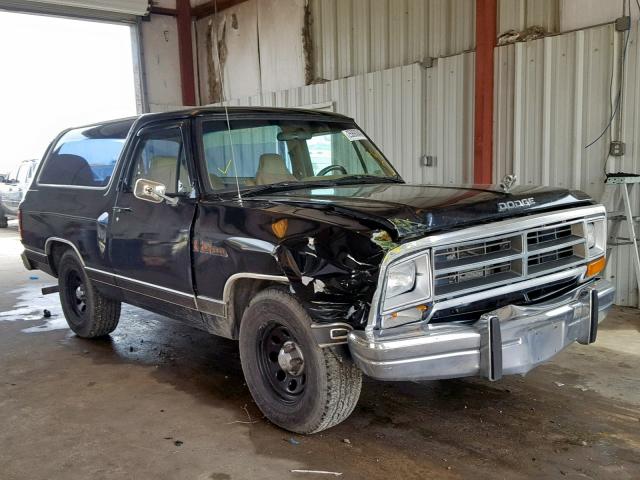 3B4GE07Y4KM937815 - 1989 DODGE RAMCHARGER BLACK photo 1