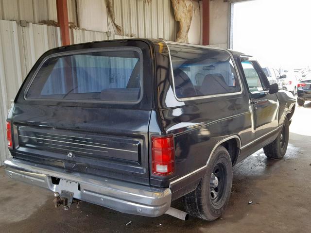 3B4GE07Y4KM937815 - 1989 DODGE RAMCHARGER BLACK photo 4