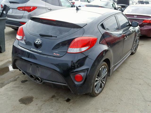 KMHTC6AE9GU296491 - 2016 HYUNDAI VELOSTER T BLACK photo 4