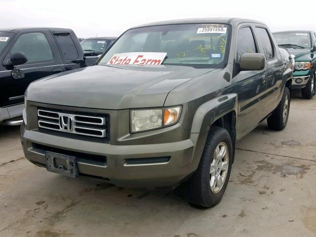 2HJYK16506H552295 - 2006 HONDA RIDGELINE GREEN photo 2