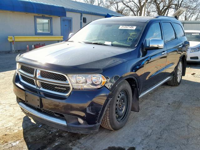 1D4RE4GG5BC649056 - 2011 DODGE DURANGO CR BLUE photo 2