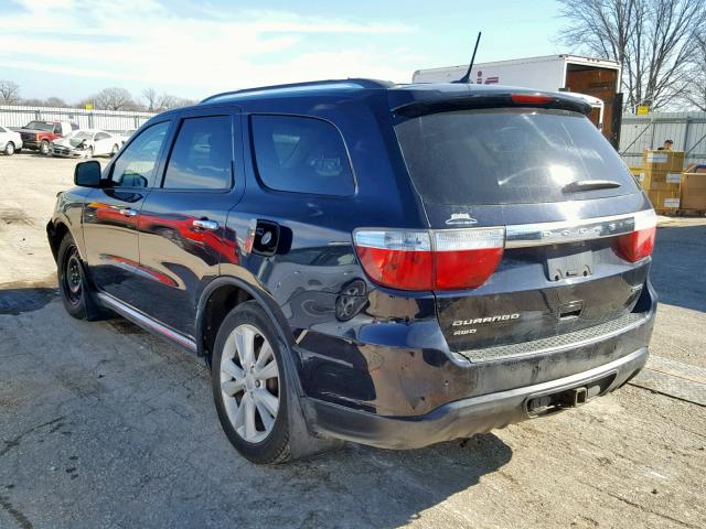 1D4RE4GG5BC649056 - 2011 DODGE DURANGO CR BLUE photo 3