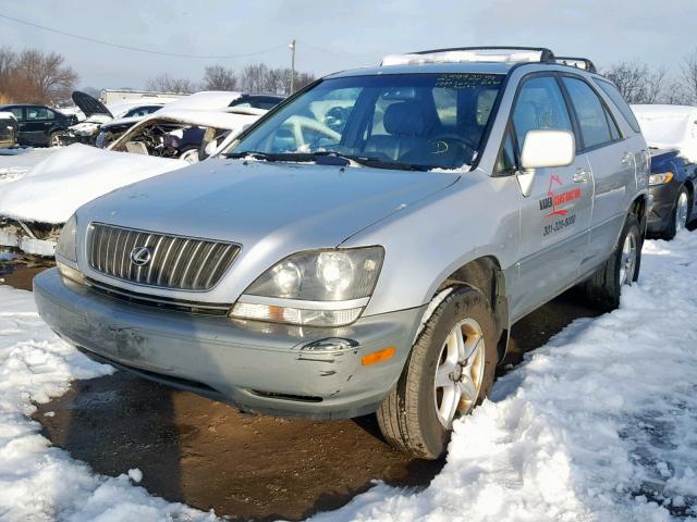 JT6HF10U8X0045828 - 1999 LEXUS RX 300 GRAY photo 2