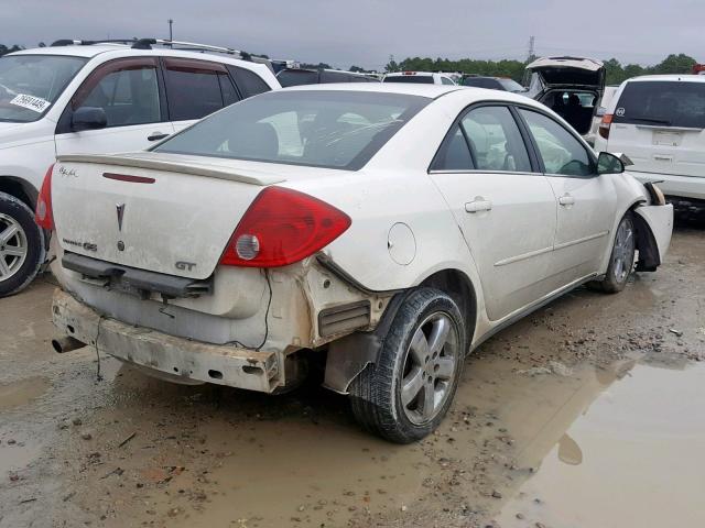 1G2ZH58NX74243111 - 2007 PONTIAC G6 GT WHITE photo 4