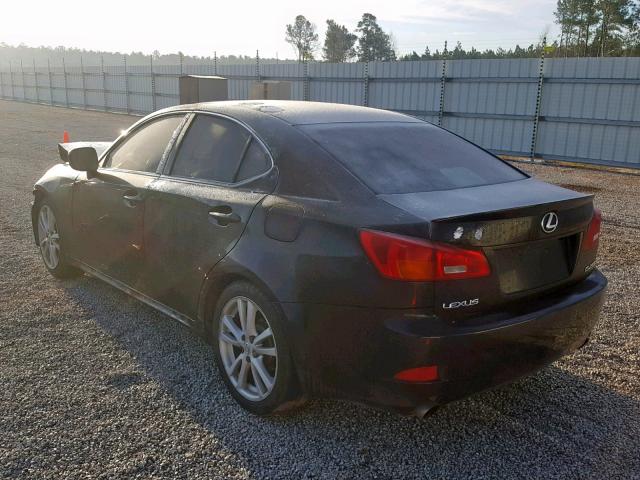 JTHBK262965007322 - 2006 LEXUS IS 250 BLACK photo 3