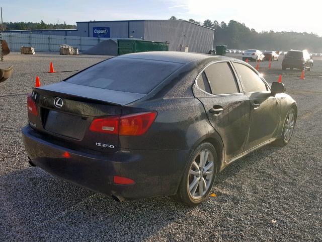 JTHBK262965007322 - 2006 LEXUS IS 250 BLACK photo 4