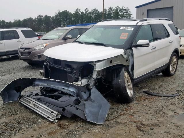 1FM5K7F88EGA62374 - 2014 FORD EXPLORER L WHITE photo 2