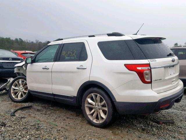 1FM5K7F88EGA62374 - 2014 FORD EXPLORER L WHITE photo 3