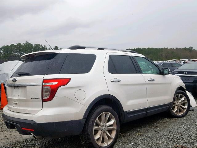 1FM5K7F88EGA62374 - 2014 FORD EXPLORER L WHITE photo 4