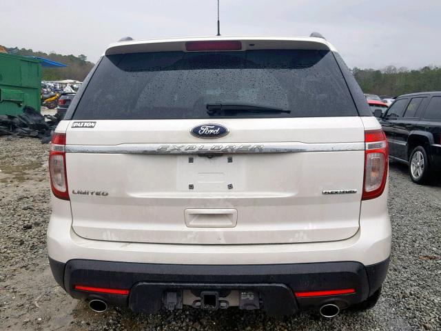 1FM5K7F88EGA62374 - 2014 FORD EXPLORER L WHITE photo 9