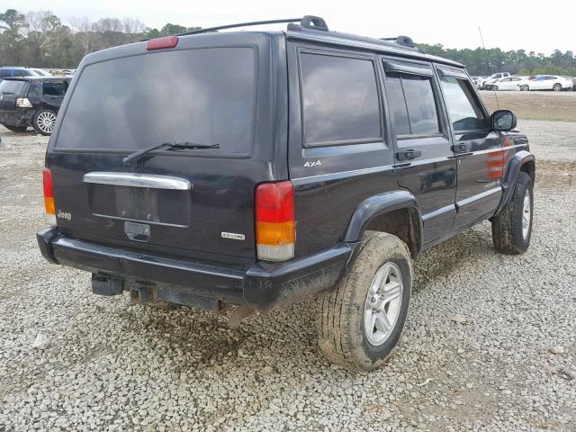 1J4FF68S71L505027 - 2001 JEEP CHEROKEE L BLACK photo 4