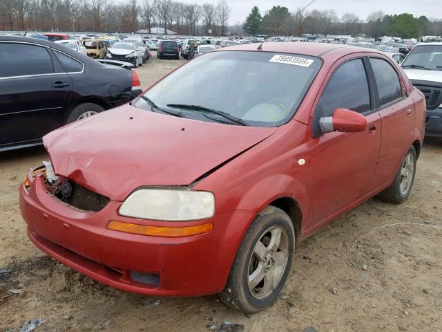 KL1TD52675B313209 - 2005 CHEVROLET AVEO BASE 勃艮第红 照片 2