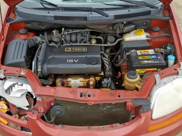 KL1TD52675B313209 - 2005 CHEVROLET AVEO BASE 勃艮第红 照片 7