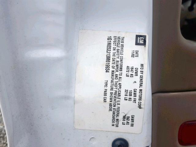 1G1NE52J13M619934 - 2003 CHEVROLET MALIBU LS WHITE photo 10