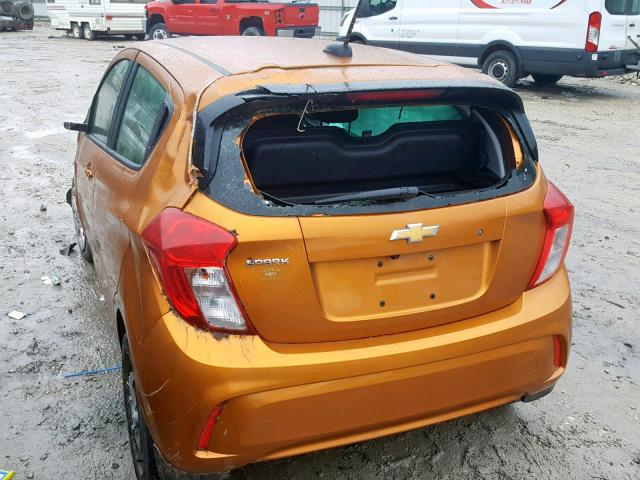 KL8CB6SAXKC706757 - 2019 CHEVROLET SPARK LS ORANGE photo 9