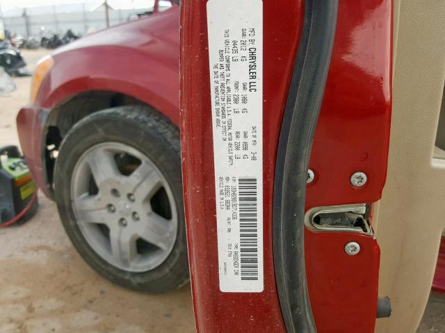 1B3HB28B18D714336 - 2008 DODGE CALIBER RED photo 10