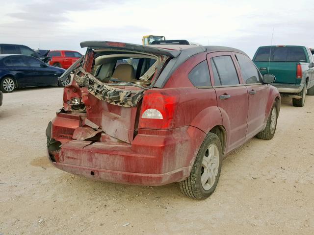 1B3HB28B18D714336 - 2008 DODGE CALIBER RED photo 4