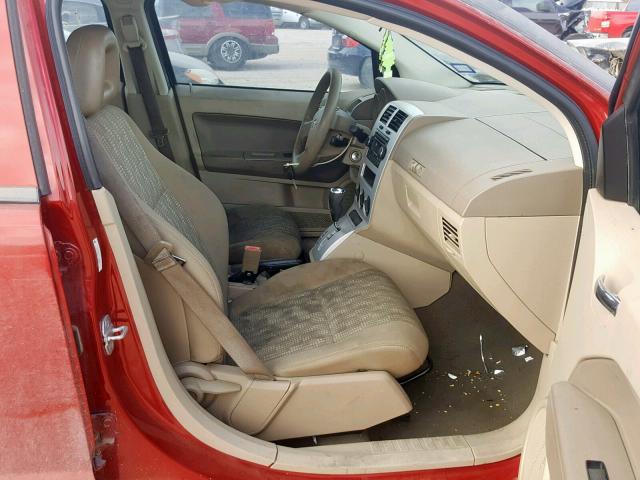 1B3HB28B18D714336 - 2008 DODGE CALIBER RED photo 5