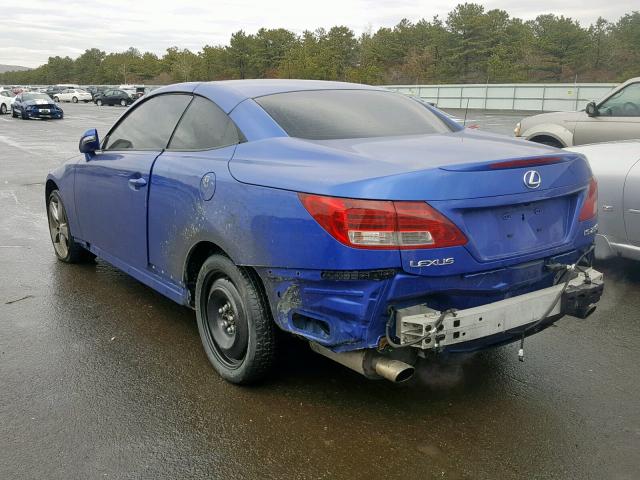 JTHFF2C27A2507998 - 2010 LEXUS IS 250 BLUE photo 3