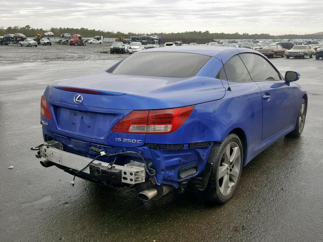 JTHFF2C27A2507998 - 2010 LEXUS IS 250 BLUE photo 4