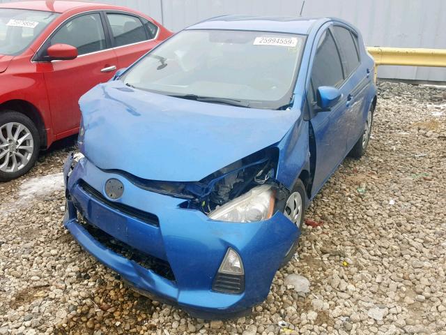 JTDKDTB36C1524970 - 2012 TOYOTA PRIUS C BLUE photo 2