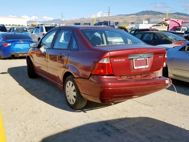 1FAFP34N16W136128 - 2006 FORD FOCUS ZX4 RED photo 3