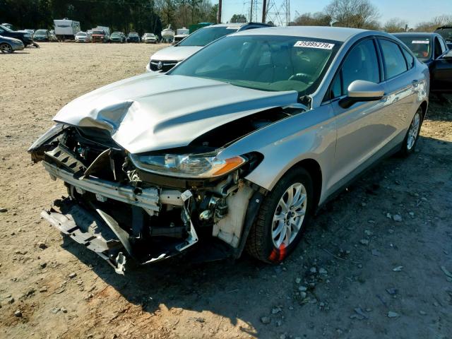 1FA6P0G79F5116937 - 2015 FORD FUSION S SILVER photo 2