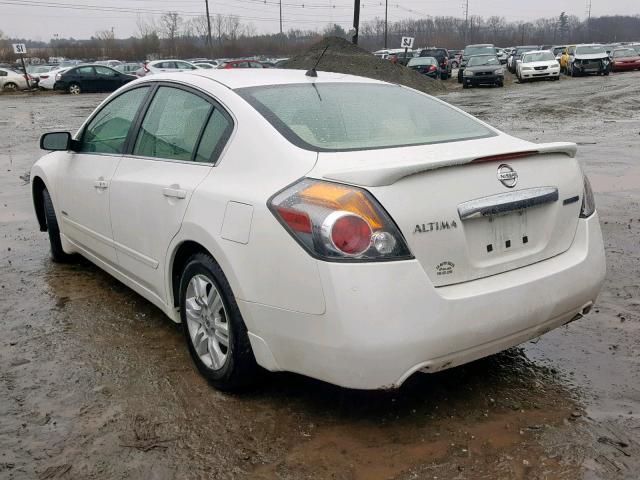 1N4CL2APXAC112791 - 2010 NISSAN ALTIMA HYB WHITE photo 3