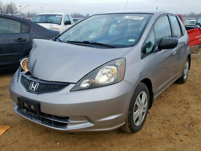 JHMGE8H25AC035149 - 2010 HONDA FIT GRAY photo 2