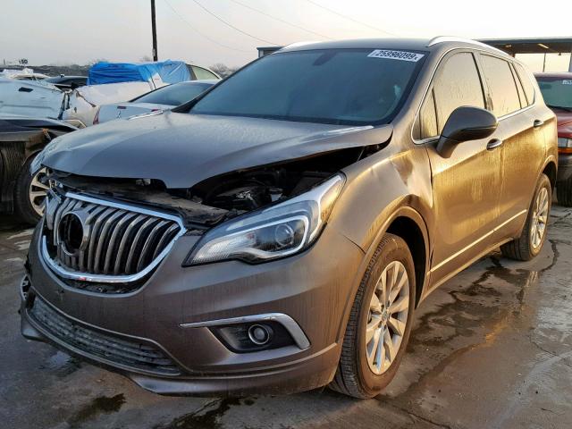 LRBFXBSA7HD125636 - 2017 BUICK ENVISION E BROWN photo 2