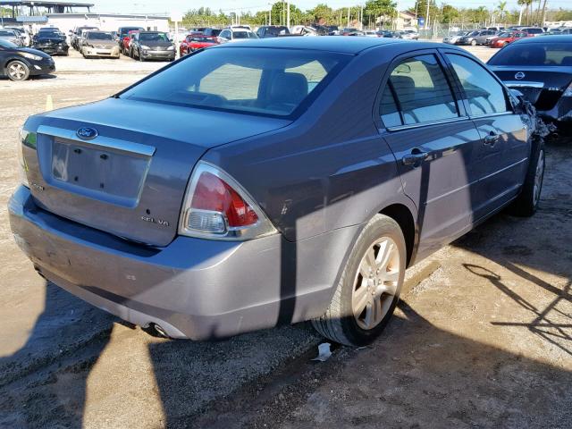 3FAFP08126R241396 - 2006 FORD FUSION SEL GRAY photo 4