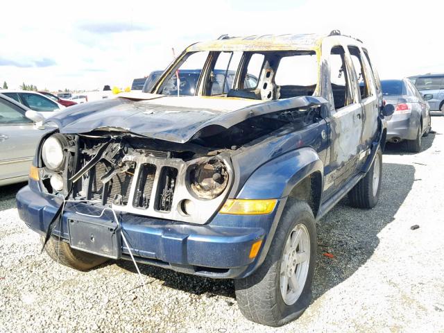 1J4GL58K55W647534 - 2005 JEEP LIBERTY LI BLUE photo 2