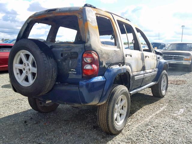 1J4GL58K55W647534 - 2005 JEEP LIBERTY LI BLUE photo 4