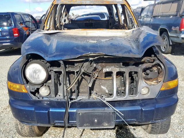 1J4GL58K55W647534 - 2005 JEEP LIBERTY LI BLUE photo 7