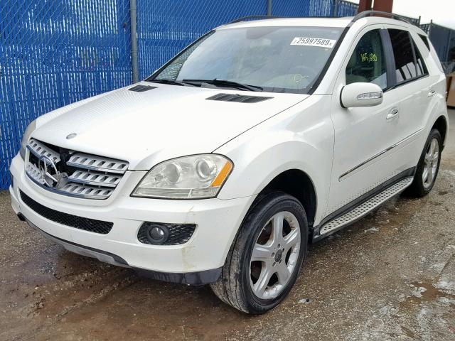 4JGBB86E08A397389 - 2008 MERCEDES-BENZ ML 350 WHITE photo 2