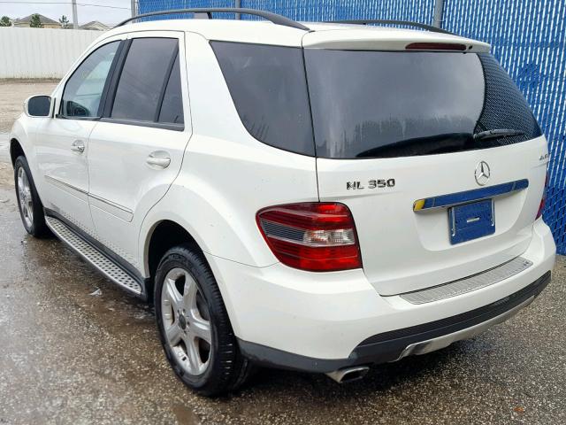 4JGBB86E08A397389 - 2008 MERCEDES-BENZ ML 350 WHITE photo 3