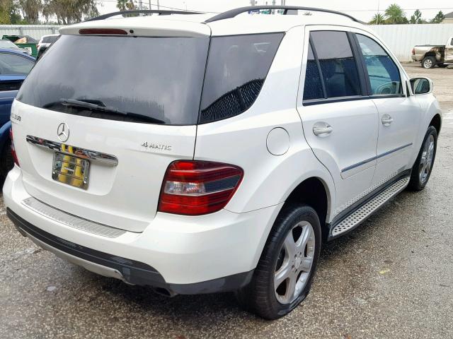 4JGBB86E08A397389 - 2008 MERCEDES-BENZ ML 350 WHITE photo 4