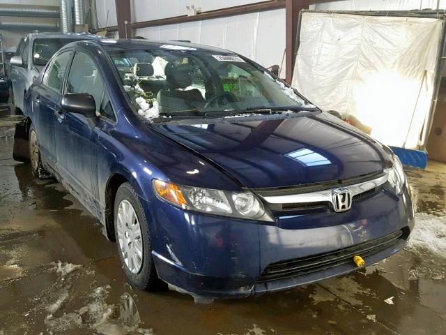 2HGFA16397H029485 - 2007 HONDA CIVIC DX BLUE photo 1