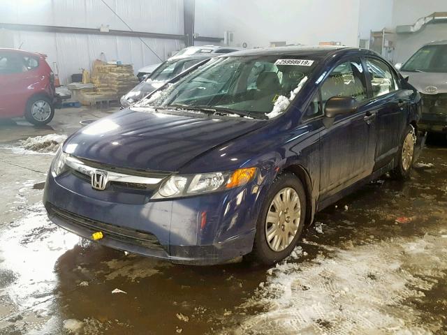 2HGFA16397H029485 - 2007 HONDA CIVIC DX BLUE photo 2