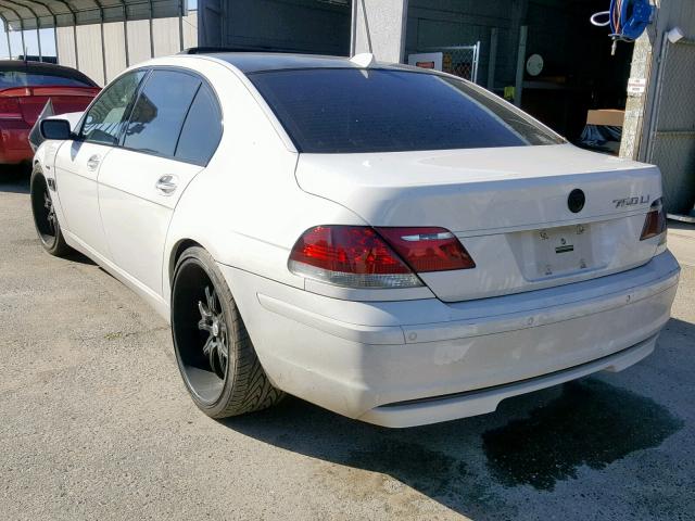 WBAHN83587DT75077 - 2007 BMW 750 WHITE photo 3