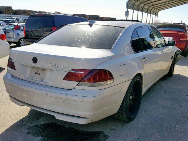 WBAHN83587DT75077 - 2007 BMW 750 WHITE photo 4