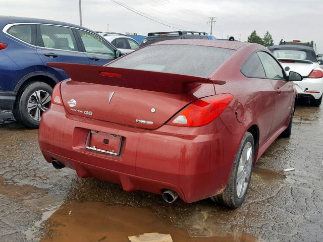 1G2ZM177284206837 - 2008 PONTIAC G6 GXP RED photo 4