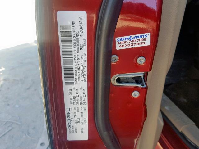 1C6RD6NT5CS246916 - 2012 DODGE RAM 1500 L RED photo 10